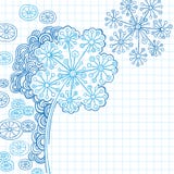 Henna αφηρημένο διάνυσμα Doodle λουλουδιών διανυσματική απεικόνιση Henna αφηρημένο διάνυσμα Doodle λουλουδιών διανυσματική απεικόνιση