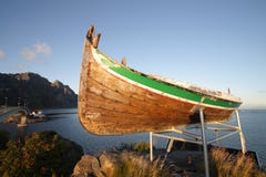 Henningsvaer In Lofoten S Boat On Sunset Royalty Free Stock Photography