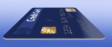 Here is a good view of an EMV chip on a credit card. stock illustration Here is a good view of an EMV chip on a credit card. stock illustration