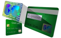 Here is a good view of a security hologram on a credit card. vector illustration Here is a good view of a security hologram on a credit card. vector illustration