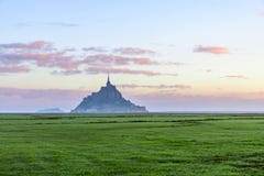 Hermosa vista de la abadía famosa del Le Mont Saint Michel en la isla, Normandía, Francia septentrional, Europa imagenes de archivo Hermosa vista de la abadía famosa del Le Mont Saint Michel en la isla, Normandía, Francia septentrional, Europa imagenes de archivo