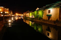 Hermoso en el paisaje del fondo del paisaje de la noche de Ota histórico imágenes de archivo libres de regalías Hermoso en el paisaje del fondo del paisaje de la noche de Ota histórico imágenes de archivo libres de regalías
