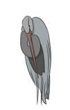 Heron color, vector royalty free illustration Heron color, vector royalty free illustration