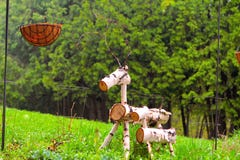 Herten van hout worden gemaakt dat stock foto Herten van hout worden gemaakt dat stock foto