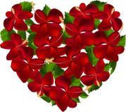 Herz gemacht von den Hibiscusblumen vektor abbildung Herz gemacht von den Hibiscusblumen vektor abbildung