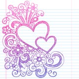 Herz-Valentinstag-flüchtige Gekritzel-Vektor-Illustration vektor abbildung Herz-Valentinstag-flüchtige Gekritzel-Vektor-Illustration vektor abbildung