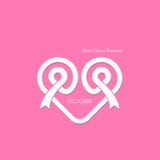 Herzform u. rosa Bandikone Brustkrebs-Oktober-Bewusstsein M stock abbildung Herzform u. rosa Bandikone Brustkrebs-Oktober-Bewusstsein M stock abbildung