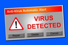 Het alarm van het virus Het alarm van het virus