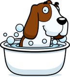 Het Bad van beeldverhaalbasset hound vector illustratie Het Bad van beeldverhaalbasset hound vector illustratie