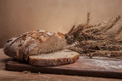 Het bakken van themalijst met brood royalty-vrije stock afbeeldingen Het bakken van themalijst met brood royalty-vrije stock afbeeldingen