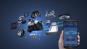 Het beheerstoepassing die van de autodiagnose mobiele, slimme telefoon, Voertuigdelen, Motor, veiligheidszetel, paneel, navigatie Het beheerstoepassing die van de autodiagnose mobiele, slimme telefoon, Voertuigdelen, Motor, veiligheidszetel, paneel, navigatie