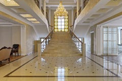 Het binnenland van de zaal royalty-vrije stock afbeelding Het binnenland van de zaal royalty-vrije stock afbeelding
