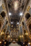 Het binnenland van Lvivbarocco in kerk stock afbeelding Het binnenland van Lvivbarocco in kerk stock afbeelding