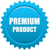 Het blauw van de de verbindingszegel van het premieproduct Royalty-vrije Stock Foto Het blauw van de de verbindingszegel van het premieproduct Royalty-vrije Stock Foto