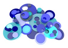 Het blauwe 3D element van cirkelelementen in abstracte stijl met BLANK spa royalty-vrije illustratie Het blauwe 3D element van cirkelelementen in abstracte stijl met BLANK spa royalty-vrije illustratie