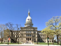 Het Capitool van de Staat van Michigan stock fotografie Het Capitool van de Staat van Michigan stock fotografie