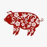 Het Chinese Jaar van het Dierenriemteken van Varken, sneed het Rode document varken, Gelukkig Chinees Nieuwjaar 2019 jaar van het vector illustratie Het Chinese Jaar van het Dierenriemteken van Varken, sneed het Rode document varken, Gelukkig Chinees Nieuwjaar 2019 jaar van het vector illustratie