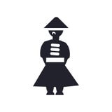 Het Chinese vectordieteken en het symbool van het mensenpictogram op witte achtergrond, het Chinese concept van het mensenembleem vector illustratie Het Chinese vectordieteken en het symbool van het mensenpictogram op witte achtergrond, het Chinese concept van het mensenembleem vector illustratie