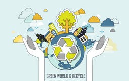 Het concept van de ecologie royalty-vrije illustratie Het concept van de ecologie royalty-vrije illustratie