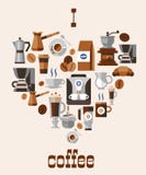 Het concept van de liefdekoffie royalty-vrije illustratie Het concept van de liefdekoffie royalty-vrije illustratie