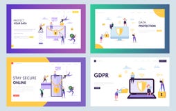 Het Conceptenlandingspagina van de Data Centerveiligheid Bedrijfsmensenkarakter met Geplaatst Notitieboekje Smartphone Online Int royalty-vrije illustratie Het Conceptenlandingspagina van de Data Centerveiligheid Bedrijfsmensenkarakter met Geplaatst Notitieboekje Smartphone Online Int royalty-vrije illustratie