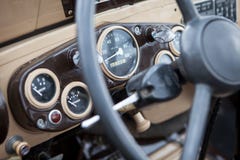 Het controlebord van een Sovjet uitstekende auto royalty-vrije stock fotografie Het controlebord van een Sovjet uitstekende auto royalty-vrije stock fotografie