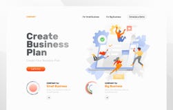 Het creëren van de Webpagina van het Businessplan royalty-vrije illustratie Het creëren van de Webpagina van het Businessplan royalty-vrije illustratie
