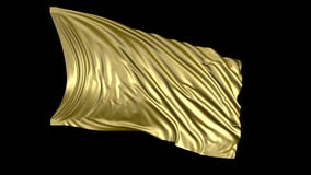het 3D teruggeven van gouden stof De stof ontwikkelt zich regelmatig in de wind stock illustratie het 3D teruggeven van gouden stof De stof ontwikkelt zich regelmatig in de wind stock illustratie