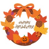 Het de leuke kroon en embleem van Halloween Gelukkig Halloween royalty-vrije illustratie Het de leuke kroon en embleem van Halloween Gelukkig Halloween royalty-vrije illustratie