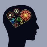 Het denken mechanismen Het beeld van het concept royalty-vrije illustratie Het denken mechanismen Het beeld van het concept royalty-vrije illustratie