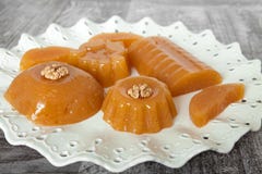 Het Dessert van de kweepeergelatine Stock Afbeelding Het Dessert van de kweepeergelatine Stock Afbeelding