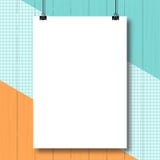 Het document van de model verticaal affiche Wit A4 blad Modern minimaal ontwerp stock illustratie Het document van de model verticaal affiche Wit A4 blad Modern minimaal ontwerp stock illustratie