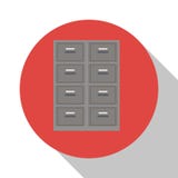 Het documentbureau van het kabinetsdossier met schaduw royalty-vrije illustratie Het documentbureau van het kabinetsdossier met schaduw royalty-vrije illustratie