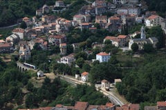 Het dorp van de berg in Corsica royalty-vrije stock afbeeldingen Het dorp van de berg in Corsica royalty-vrije stock afbeeldingen