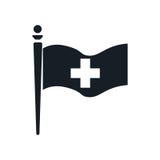 Het duidelijke vectordieteken en het symbool van het vlagpictogram op witte achtergrond, het Duidelijke concept van het vlagemble stock illustratie Het duidelijke vectordieteken en het symbool van het vlagpictogram op witte achtergrond, het Duidelijke concept van het vlagemble stock illustratie