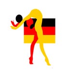 Het Duitse embleem van de turneratleet stock illustratie Het Duitse embleem van de turneratleet stock illustratie