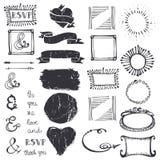 Het element van het krabbeldecor ampersand, wachtwoordenreeks Kentekens, vorm vector illustratie Het element van het krabbeldecor ampersand, wachtwoordenreeks Kentekens, vorm vector illustratie