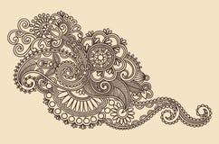Het Element van het Ontwerp van de henna stock illustratie Het Element van het Ontwerp van de henna stock illustratie