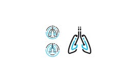 Het embleem vectorpictogram van de longgezondheid vector illustratie Het embleem vectorpictogram van de longgezondheid vector illustratie