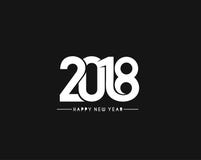 Het gelukkige nieuwe ontwerp van de jaar 2018 tekst Stock Fotografie Het gelukkige nieuwe ontwerp van de jaar 2018 tekst Stock Fotografie