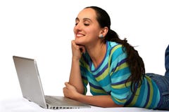 Het genieten van van Internet stock fotografie Het genieten van van Internet stock fotografie