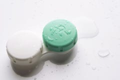 Het geval van de contactlens royalty-vrije stock foto Het geval van de contactlens royalty-vrije stock foto