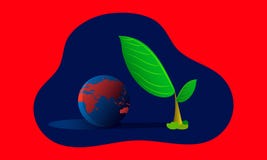 Het globale verwarmen de heldenbomen beschermden aarde tegen hittestreek op hoge temperatuur Hete Planeet Illustratie esp10 royalty-vrije illustratie Het globale verwarmen de heldenbomen beschermden aarde tegen hittestreek op hoge temperatuur Hete Planeet Illustratie esp10 royalty-vrije illustratie