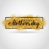 Het goud van de moederdag schittert achtergrond vector illustratie Het goud van de moederdag schittert achtergrond vector illustratie
