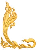Het gouden patroon van Thailand royalty-vrije stock afbeelding Het gouden patroon van Thailand royalty-vrije stock afbeelding