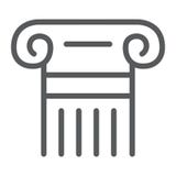 Het Griekse pictogram van de kolomlijn, pijler en antiquiteit, wettigheidsteken, vectorafbeeldingen, een lineair patroon op een w vector illustratie Het Griekse pictogram van de kolomlijn, pijler en antiquiteit, wettigheidsteken, vectorafbeeldingen, een lineair patroon op een w vector illustratie