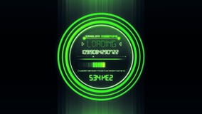 Het groene Grafische Element van HUD Data Loader Interface Loopable V2 royalty-vrije illustratie Het groene Grafische Element van HUD Data Loader Interface Loopable V2 royalty-vrije illustratie