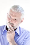Het hogere mensenportret denken stock afbeelding Het hogere mensenportret denken stock afbeelding