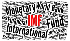 Het IMF-het concept van de woordwolk vector illustratie Het IMF-het concept van de woordwolk vector illustratie