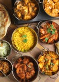 Het Indische Banket van de Maaltijd van de Kerrie van het Voedsel stock fotografie Het Indische Banket van de Maaltijd van de Kerrie van het Voedsel stock fotografie